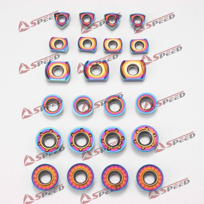 Durable Carbide Milling Insert Nano Blue Coating APMT/RDMT Inserts For ...