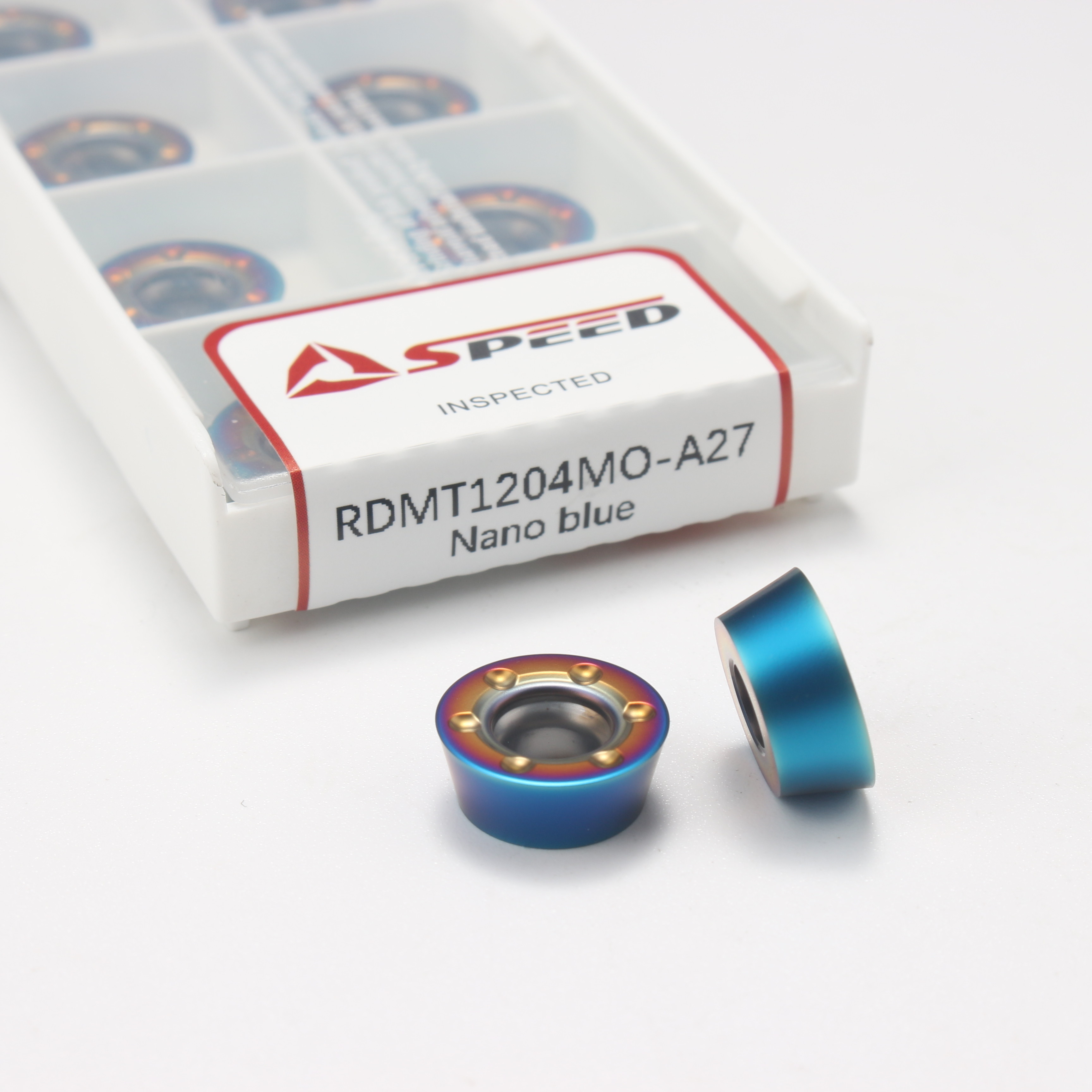 Blue Matte Insert Durable Carbide Milling Insert Nano Blue Coating APMT/RDMT Inserts For ...