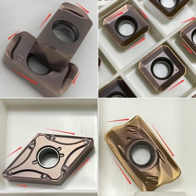 Cemented Indexable Milling Inserts , Apkt 1604 Carbide Inserts For